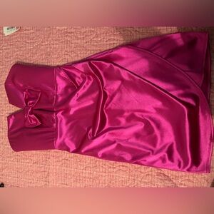 Elegant Pink Strapless Dress